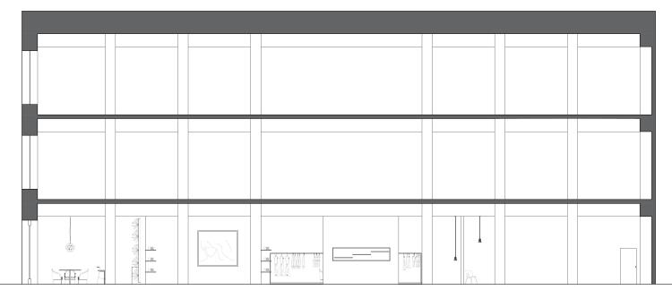 室内设计 &amp; 体系结构/拉萨尔学院温哥华/排温哥华剖面图
