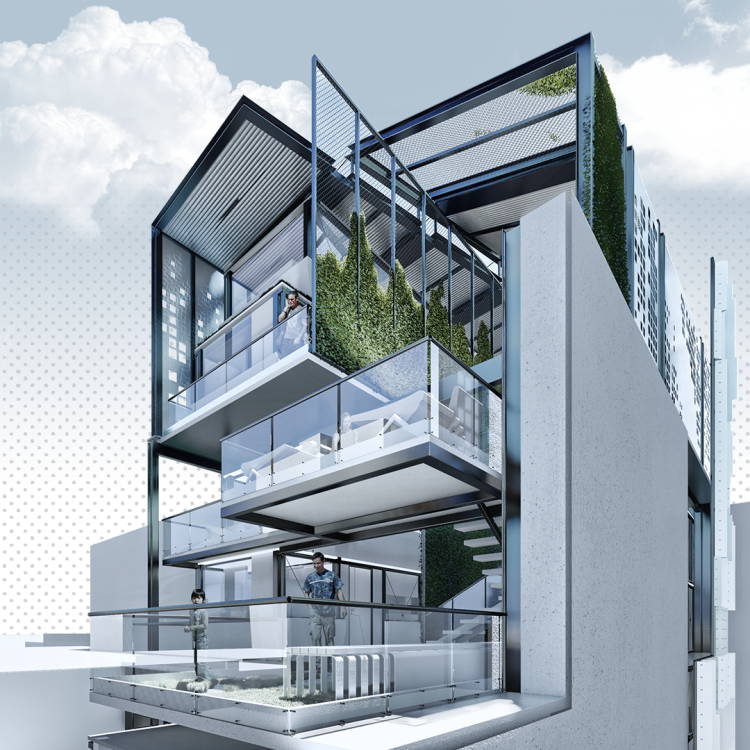 Dise&#241;o de Interiores y Arquitectura/Universidad VERITAS | San Jos&#233;/Terrazas / Terraces