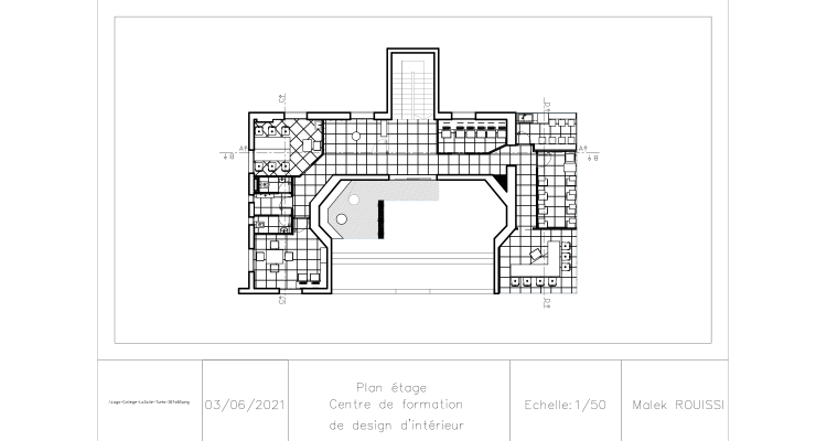 Design d&#39;int&#233;rieur et architecture/Coll&#232;ge LaSalle | Tunis/Plan &#233;tage 