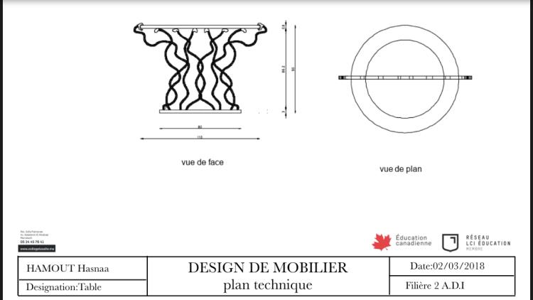 Design d&#39;int&#233;rieur et architecture/Coll&#232;ge LaSalle | Marrakech/LA FICHE TECHNIQUE