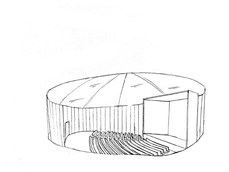 Design d&#39;int&#233;rieur et architecture/LaSalle College Vancouver/Switenia Theatre and Seating Area Concept Sketch