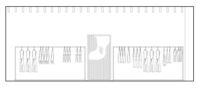 Interior Design &amp; Architecture/LaSalle College Vancouver/The Row Vancouver Clothes Display Elevation